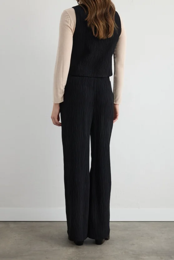 Anka Collection Crinkle Pants Black - 7