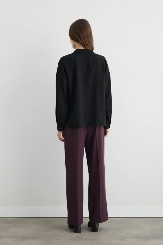 Embroidered Crepe Tunic Black - 6