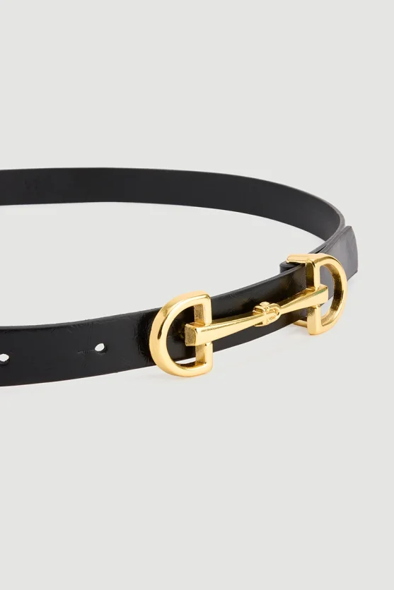 Lock Buckle Belt Black - 2