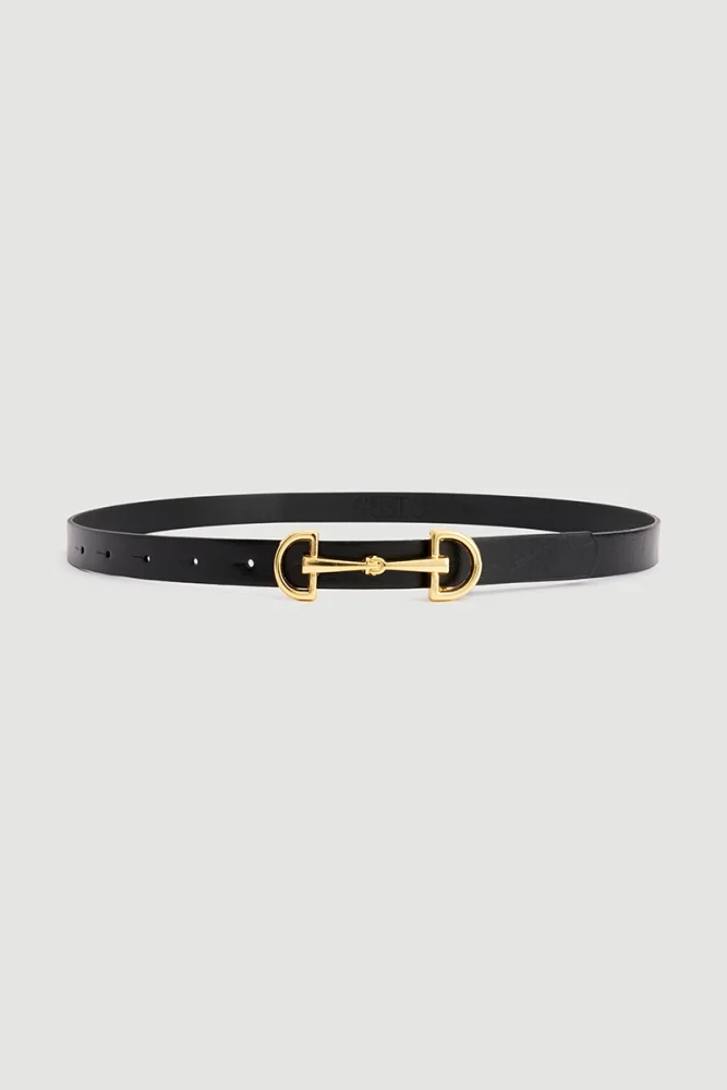 Lock Buckle Belt Black Black