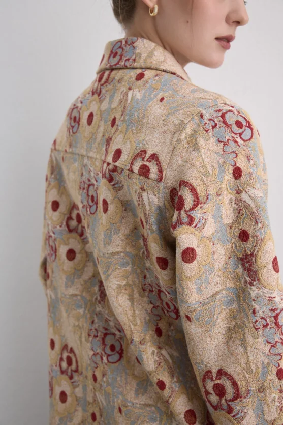 Phoenix Collection Jacquard Jacket Red - 8