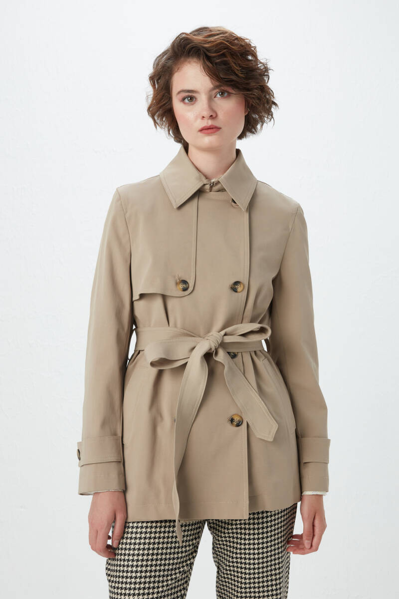 Short Trench Coat - Beige Fall-Winter | Gusto