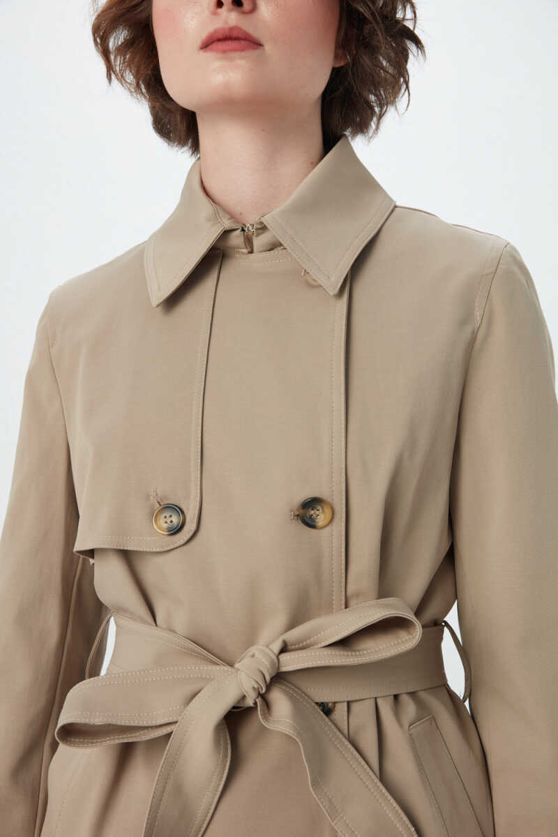 Short Trench Coat - Beige Fall-Winter | Gusto