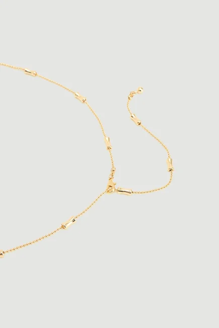 Top Figürlü Uzun Kolye - Gold - Gusto (1)